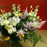 Light bouquet with fragrant Matthiola