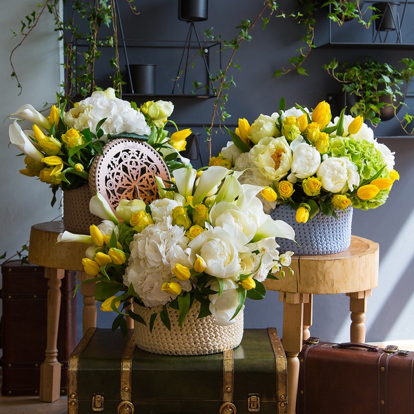 Floral composition "Marrakesh" yellow