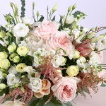 Bouquet with hydrangea and garden roses