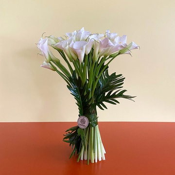 Bouquet of 37 white calla lilies