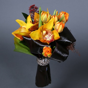 Complimentary bouquet with cymbidium
