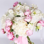 Bouquet "Flower beauty" with hydrangea, peonies and freesia