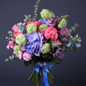 Bouquet coral blue
