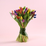 Bouquet “25 Tulips with Phalaris”