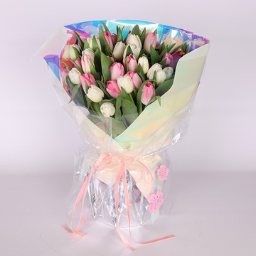 51 delicate tulips in a package