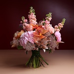 Bouquet with pink hydrangea