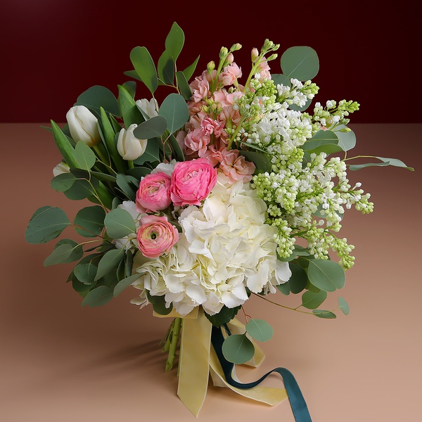 Bouquet with white lilac