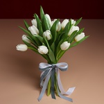 Bouquet of 15 white tulips
