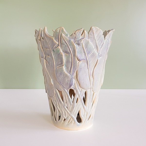 Ceramic vase "Botanical Touch" with holes