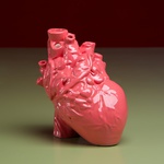 Керамическая ваза "Сердце" розовая