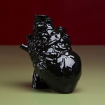 Керамічна ваза "Серце" чорна