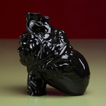 Керамічна ваза "Серце" чорна