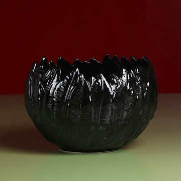 Hemisphere vase "Botanical Touch" black