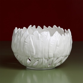 Hemisphere vase "Botanical Touch" white