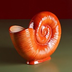 Керамическая ваза “Лунная Спираль” янтарная