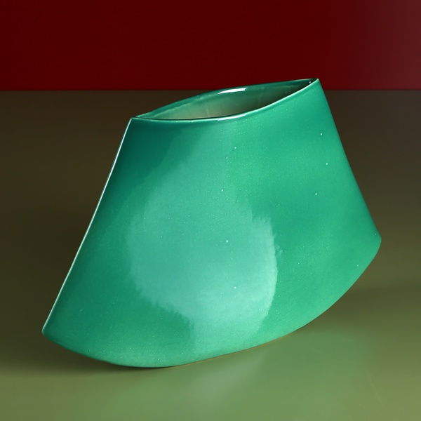 Керамическая ваза "Японский стиль" зеленая