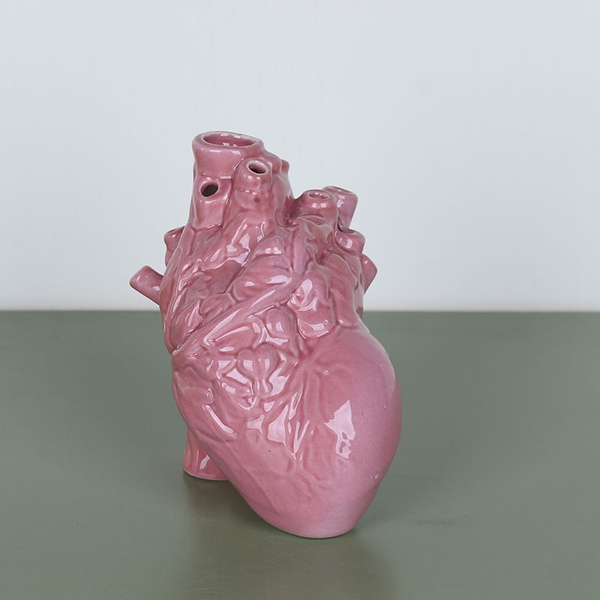 Керамічна ваза "Серце" рожеве