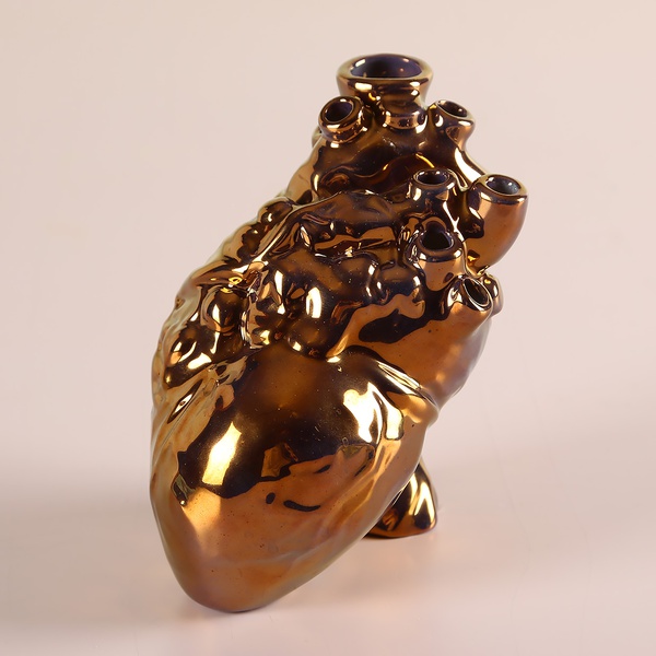 Vase "Heart" brass