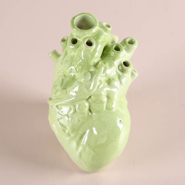 Vase "Heart" chrysoprase