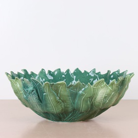 Ceramic vase hemisphere "Botanical Touch" green