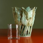Керамічна ваза "Botanical Touch" зелена