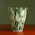 Ceramic ase "Botanical Touch" green