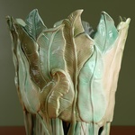 Керамічна ваза "Botanical Touch" зелена