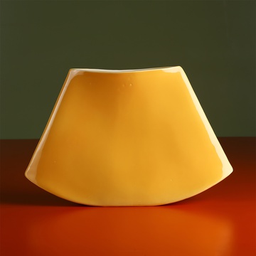 Керамическая ваза "Японский стиль" желтая