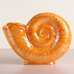 Ceramic vase "Lunar spiral" orange, large
