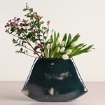 Керамическая ваза "Японский стиль" зеленый перламутр