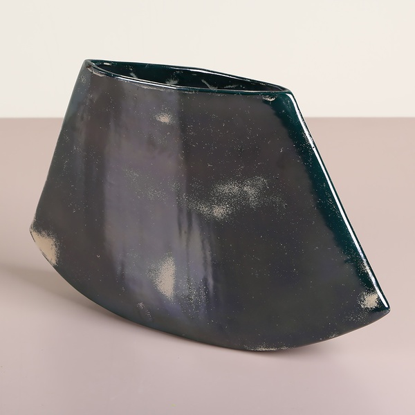 Керамическая ваза "Японский стиль" зеленый перламутр