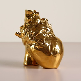 Керамічна ваза "Серце" золота