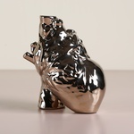 Ceramic vase "Heart" platinum