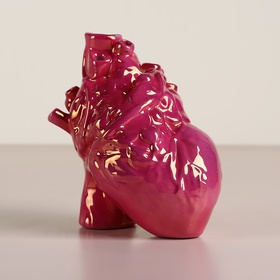 Vase "Heart" crimson
