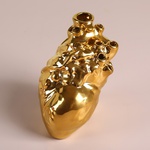 Керамічна ваза "Серце" золота