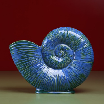 Vase "Lunar spiral" azure