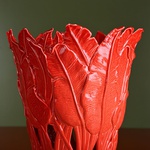 Керамическая ваза "Botanical Touch" красная