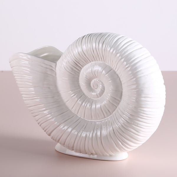 Vase "Moon Spiral" white, large