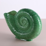Керамічна ваза "Місячна спіраль" зелена, велика