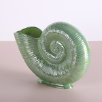 Керамическая ваза “Лунная Спираль” мятно-жемчужная