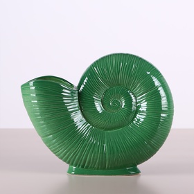 Vase "Lunar spiral" green