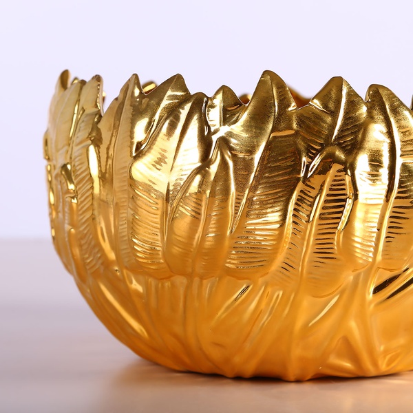 Bowl "BOTANICAL TOUCH" gold, large