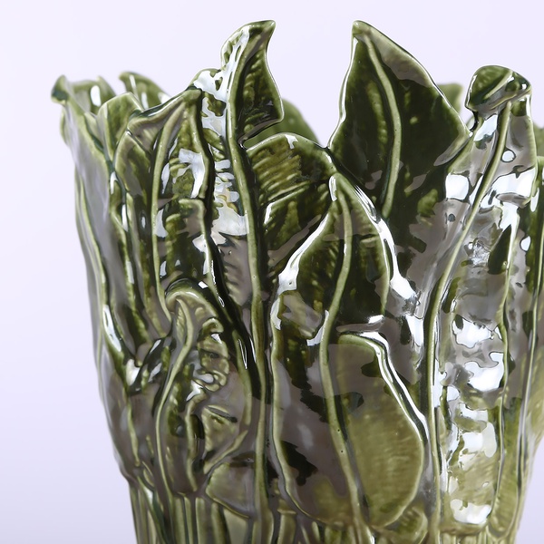 Vase with leaves "BOTANICAL TOUCH" green gradient