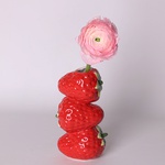 Vase of strawberries