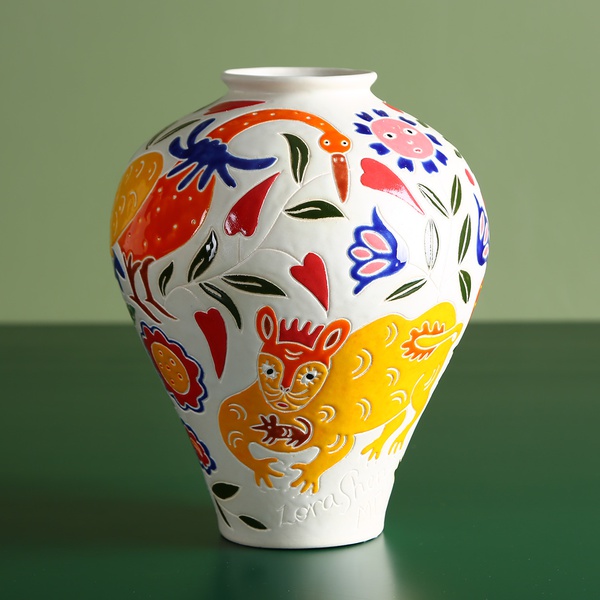 Ваза Horshchyk medium, кольорова матова