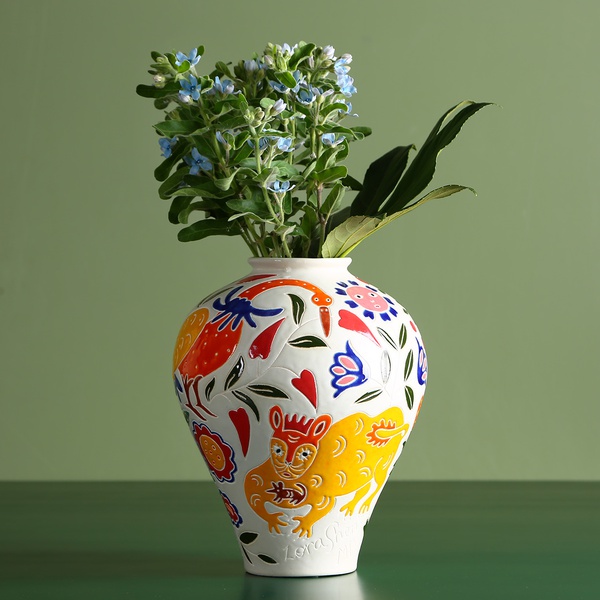 Vase Horshchyk medium, colored matte