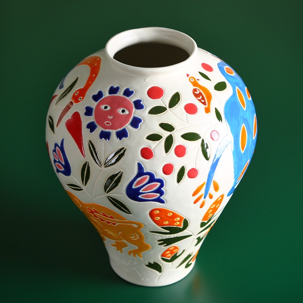 Ваза Horshchyk medium, кольорова матова