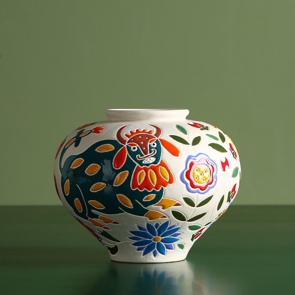 Vase Horshchyk small, colored matte