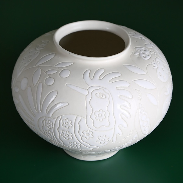 Vase Horshchyk small, beige matte