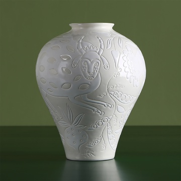 Vase Horshchyk medium, white